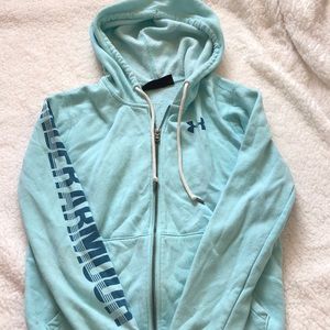 Blue zip up jacket
